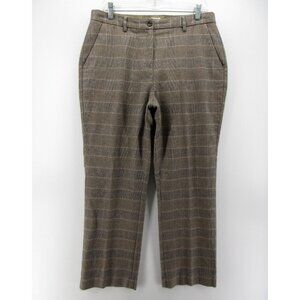 LL Bean Pants 12 Petites Trousers Classic Fit Straight Plaid Preppy